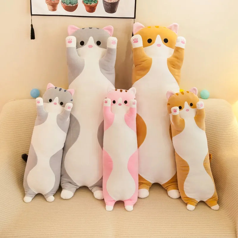 50-130CM Plush Toys Cute Animal Cat Creative Long