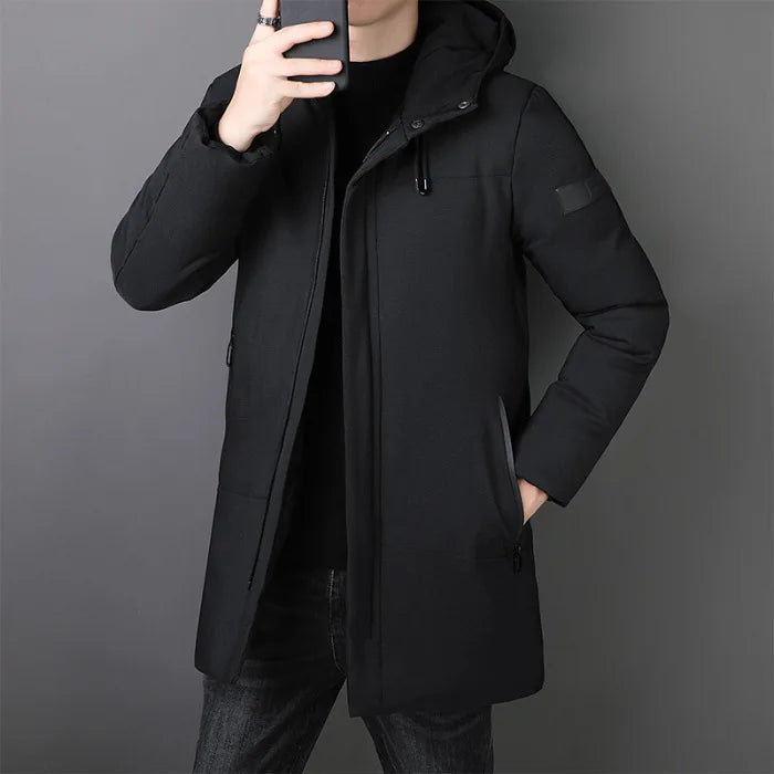 New 2024 Brand Hooded Casual Fashion Long Thicken