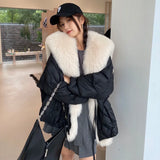 2024 Winter New Women Big Luxury Faux Fox
