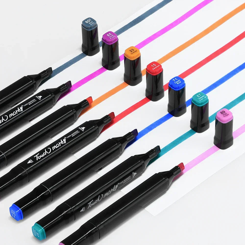 30/40/60/80 Color Markers Alcohol Felt Pen Manga Sketching