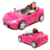 61pcs Set Cool 2-Seater Vehicle Pink Car with