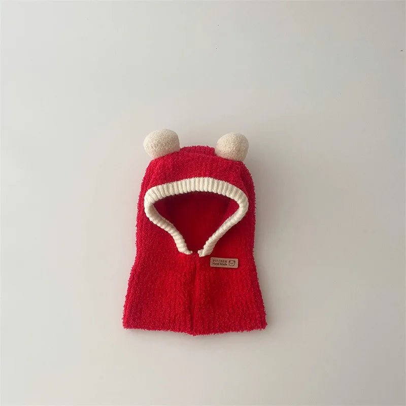 Korean Baby Hood Beanies One Piece Scarf Cap