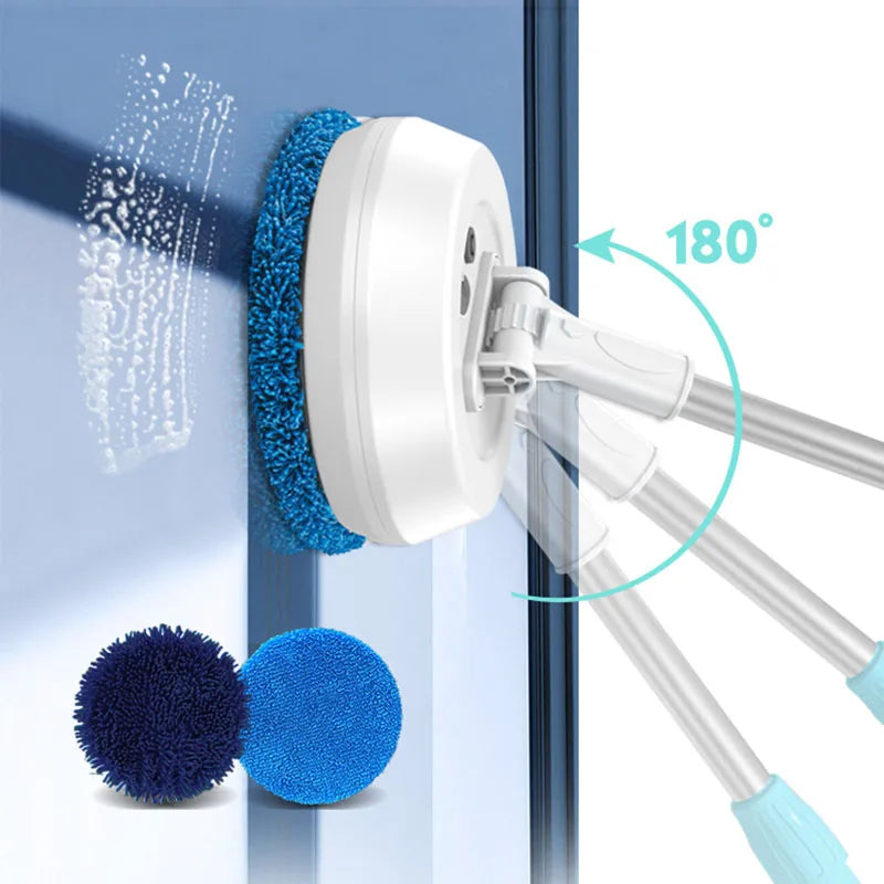 Household telescopic usb rechargeable ceiling floor glass cleaning