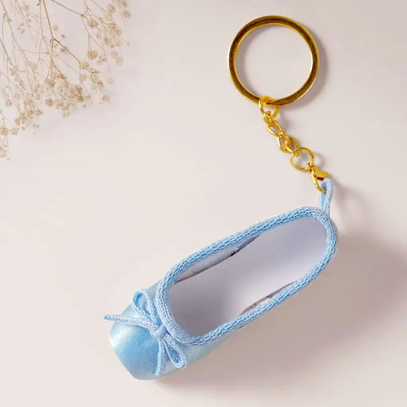 Handmade Mini Ballet Shoe Ballet Keychain Gift Satin