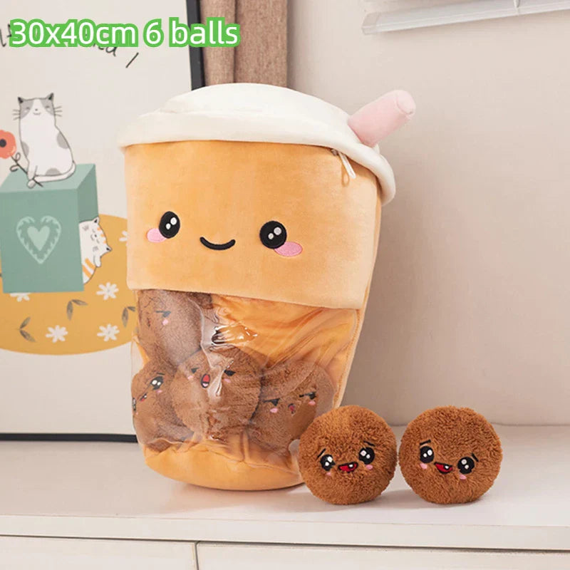 Cartoon Ramen Puff Cookie Bag Bubble Tea Plush