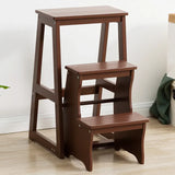Solid Pine Wood High Stools Kitchen Multifunctional Step