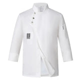 Men Women Chef Uniform Stand Collar Singlebreasted Pocket