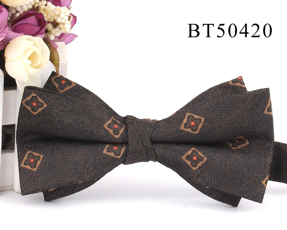 New Suits Bowtie For Groom Fashion Striped Bow