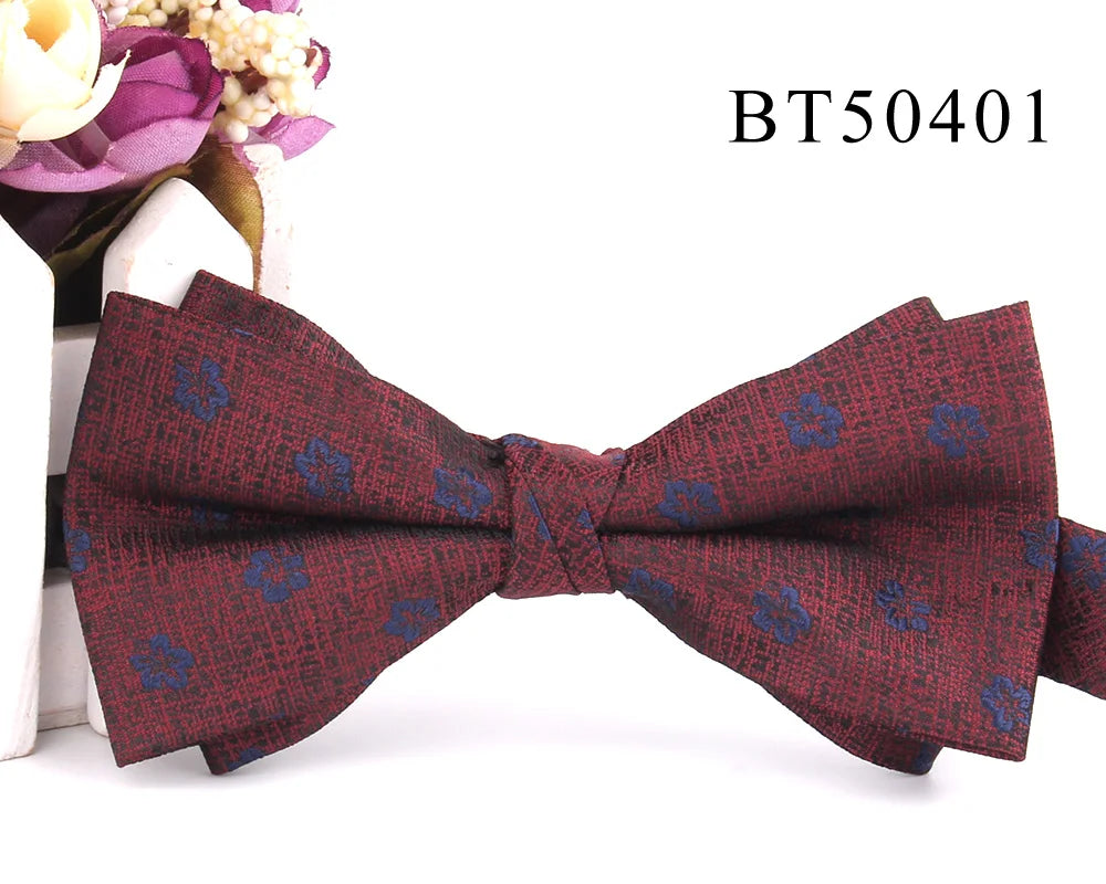 New Suits Bowtie For Groom Fashion Striped Bow