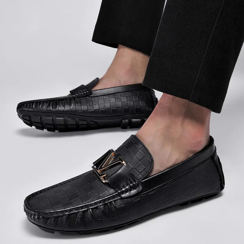 Men's Loafers Flats Office Moccasins Driving Wedding Business Buckle Strap Slip on