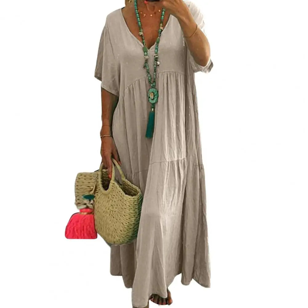 Soft Chic Big Hem Beach Maxi Dress Plus