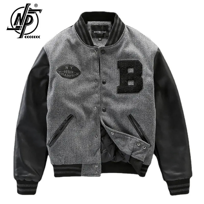 American High Street Thick Baseball Jacket for Men