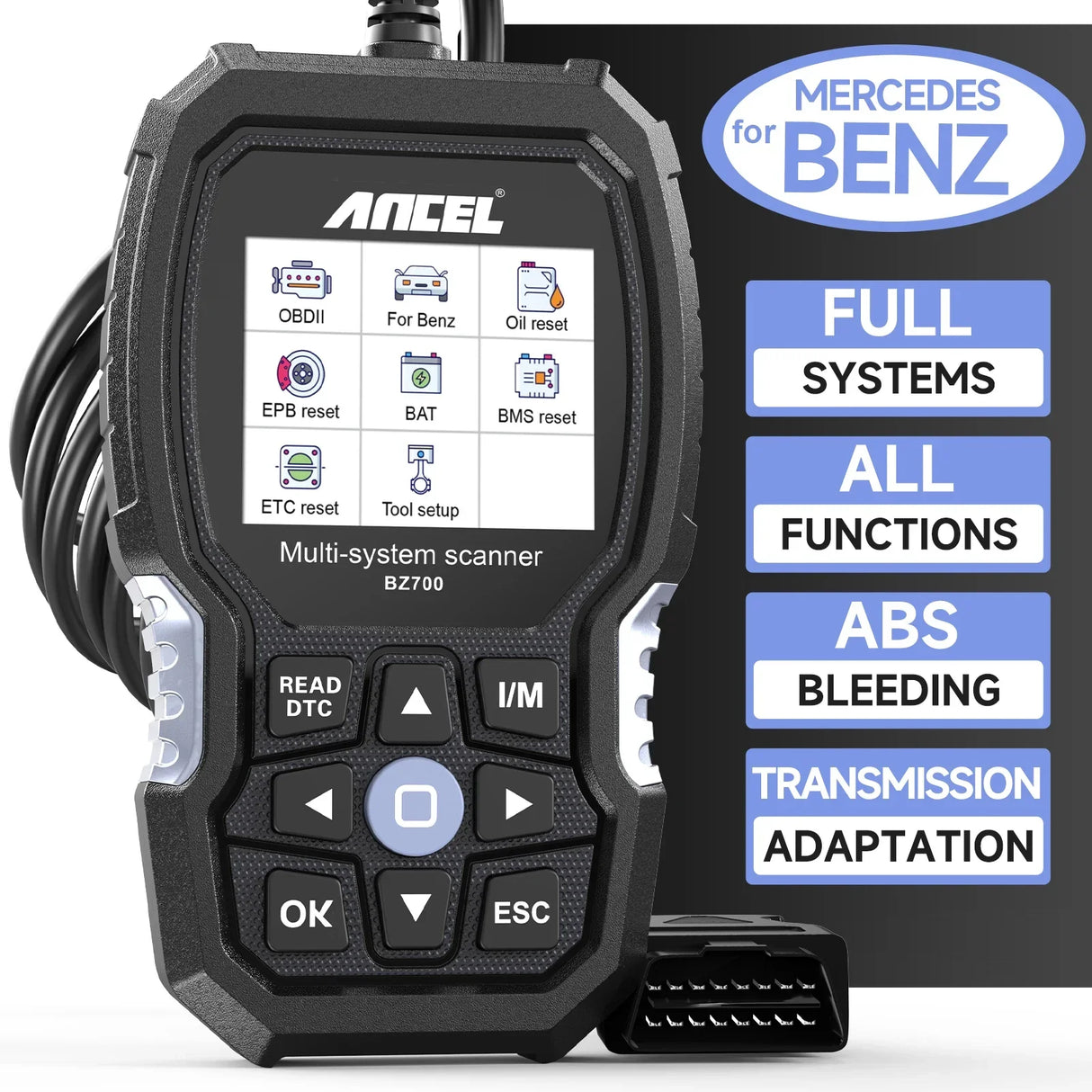 ANCEL BZ700 OBD2 Automotive Scanner for Mercedes Benz