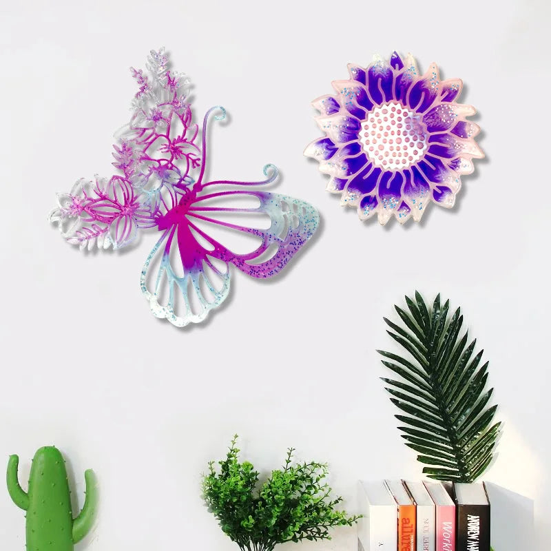 Large Butterfly Resin Mold Sunflower Silicone Mold