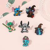 Stitch Lapel Pins for Backpack Accessories Cartoon Lilo