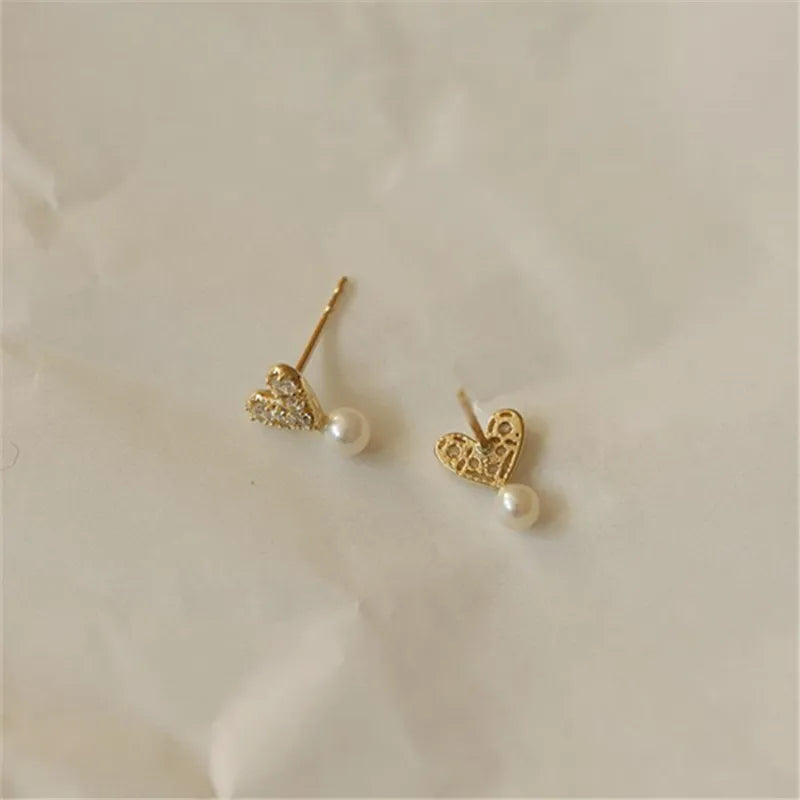 925 Sterling Silver 14k Gold Plated Stud Earrings