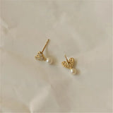 925 Sterling Silver 14k Gold Plated Stud Earrings