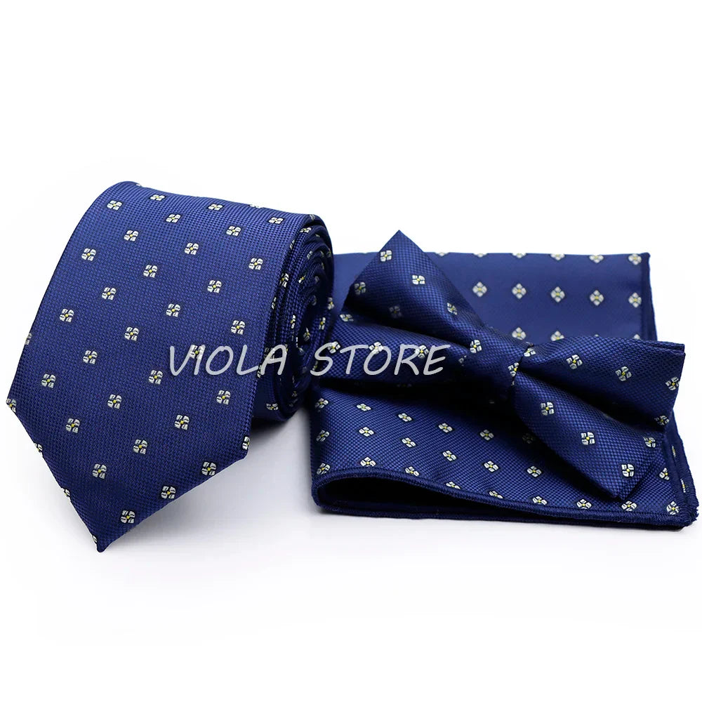 45 Color Paisley Geometry Striped 7.5cm Tie Set
