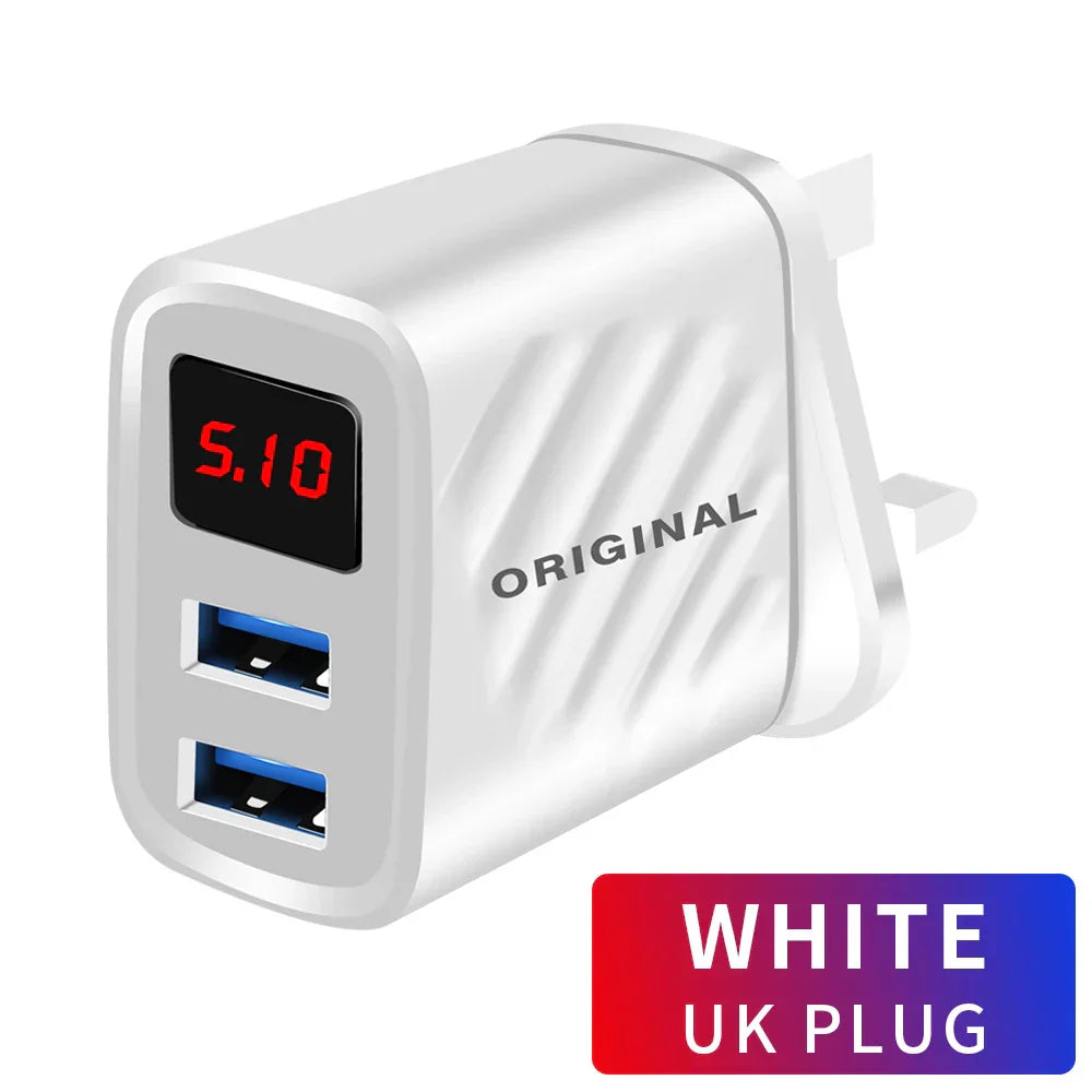 Dual USB Charger 20W Mobile Phone Charger Fast