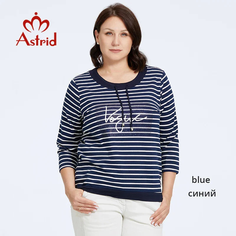 Astrid Autumn Womens tshirt 2023 Casual Cotton Top