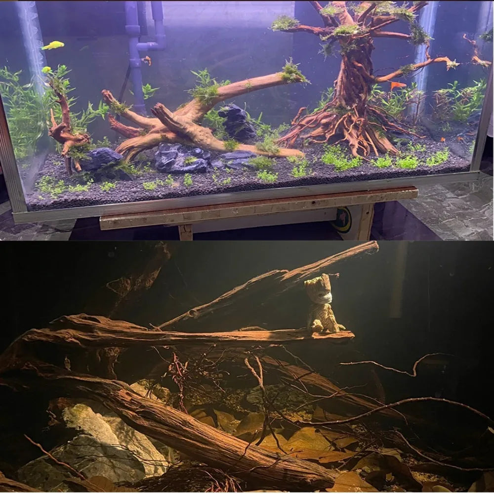 Wood Aquarium Driftwood Creative Rainforest Style Slender Aquarium