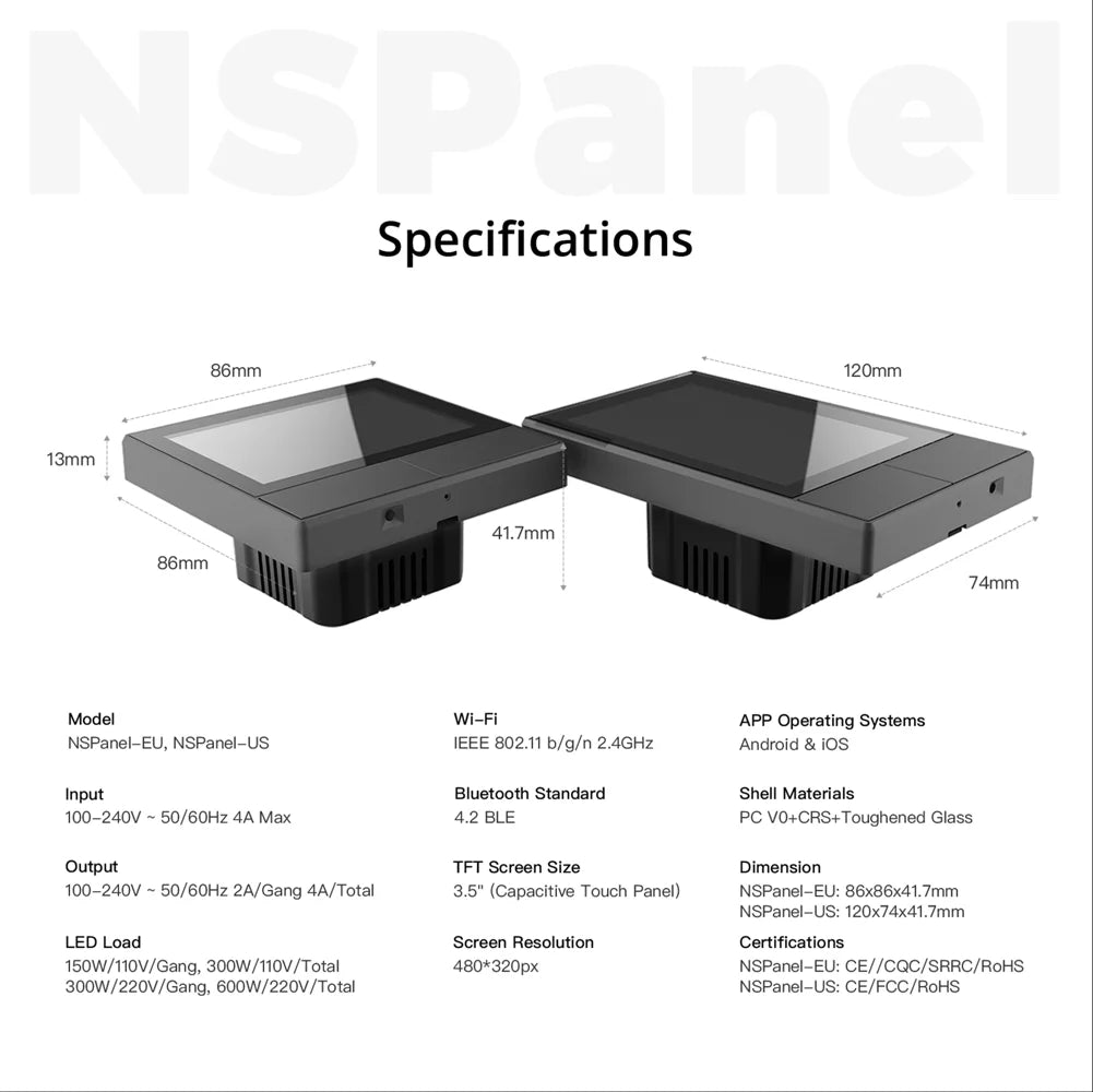 SONOFF NSPanel EU US Smart Scene Wall Switch