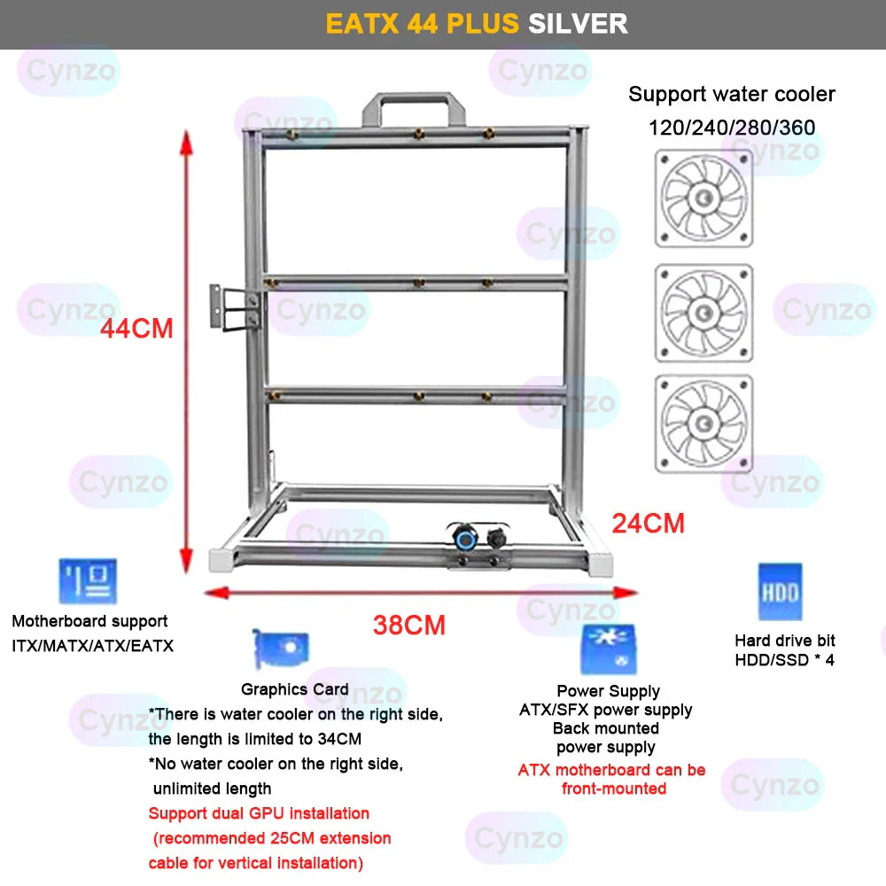 EATX Gamers Cabinet MOD Large Open PC Case