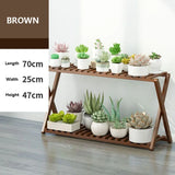 Wooden Multilayer Flowerpot Organizer Flower Holder Balcony Stand