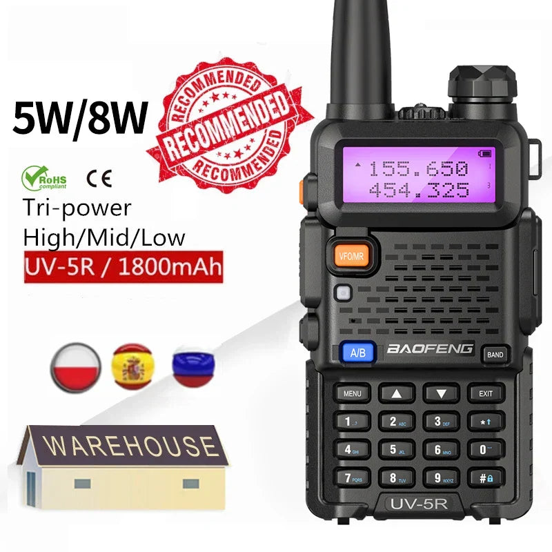 Baofeng UV-5R 8W True High Power 8/5W Powerful
