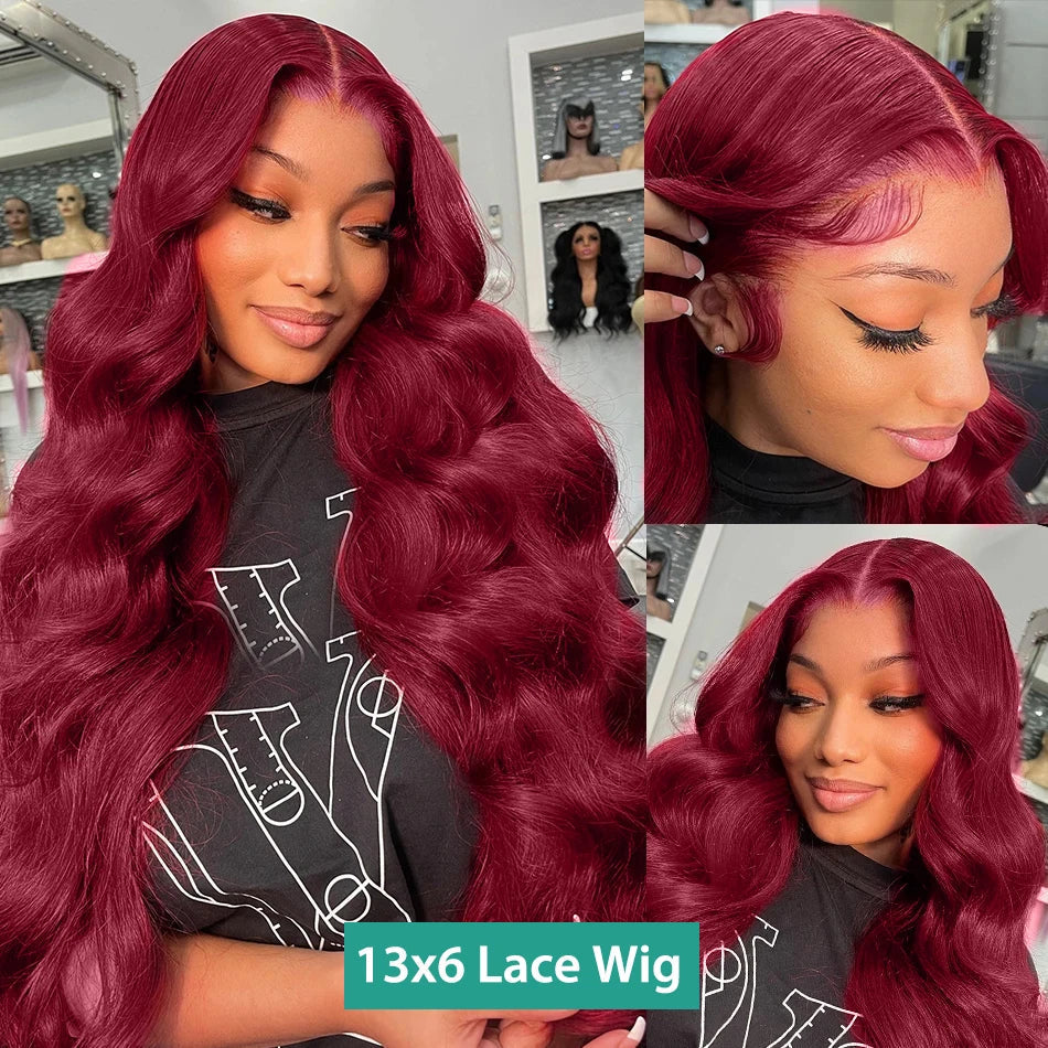 MELODIE 99J Burgundy 13X6 Body Wave Lace Frontal