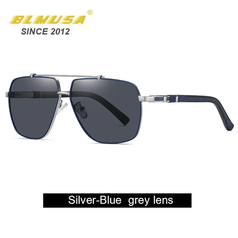 BLMUSA 2022 New Luxury Polarized Sunglasses Men Square