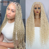 613 Blonde Bohemian Box Braids Wigs Full Lace