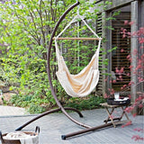 Tassels Hammock Garden Patio White Cotton Swing Chair