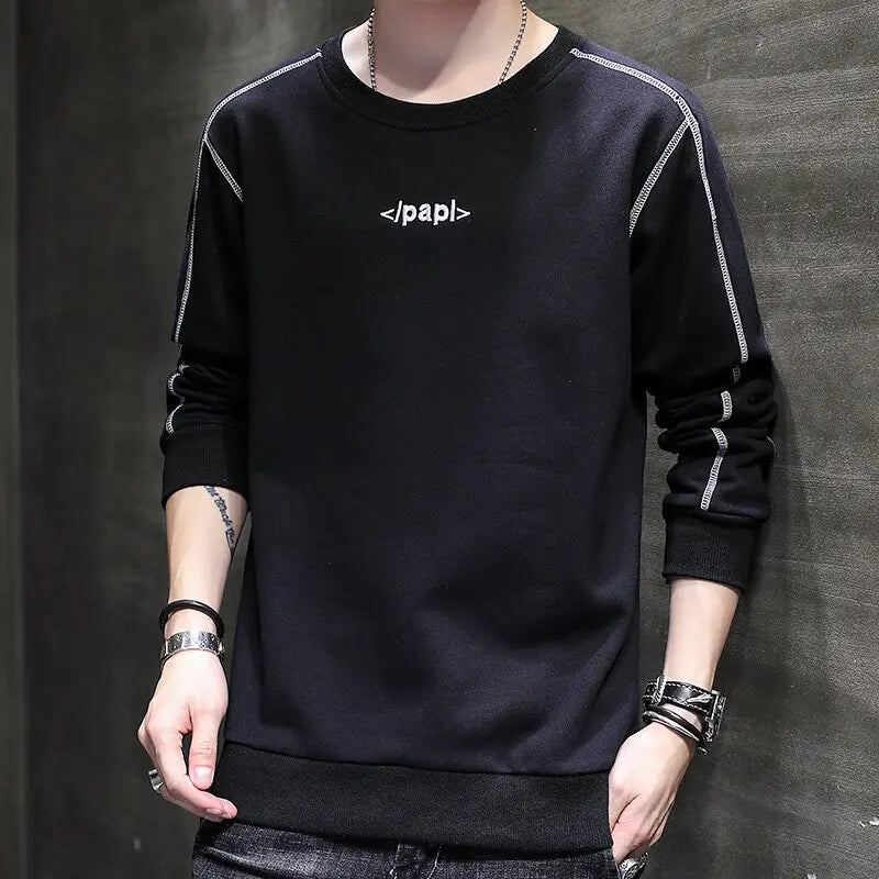 New Autumn Fashion Trend Solid Color Round Neck
