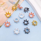 10PCS 4 Colors Rhinestone Insert Big Hole Crown