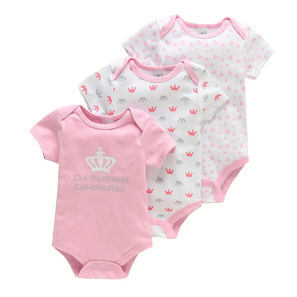 3PCS Infant Baby Cute Graphic One-piece Clothes For