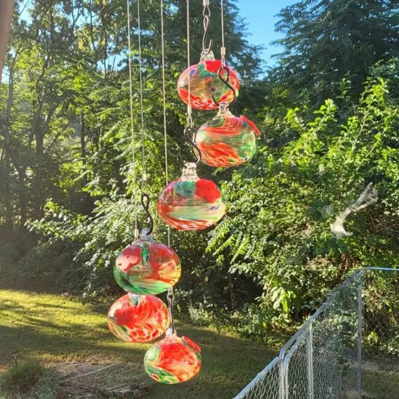 Anti-fade Hummingbird Feeders Bird Feeder With Wind Chimes