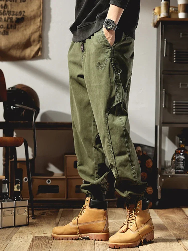 American Letter Foam Print City Tactical Cargo Pants