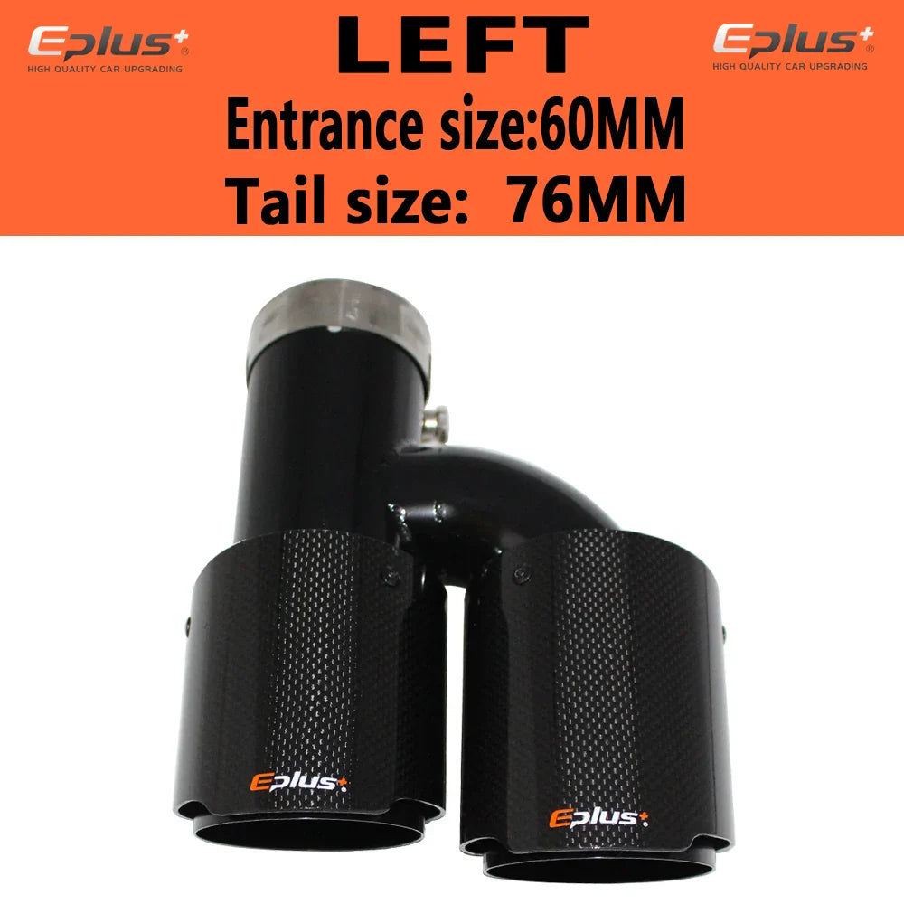 EPLUS Car Carbon Fiber Glossy Muffler Tip H