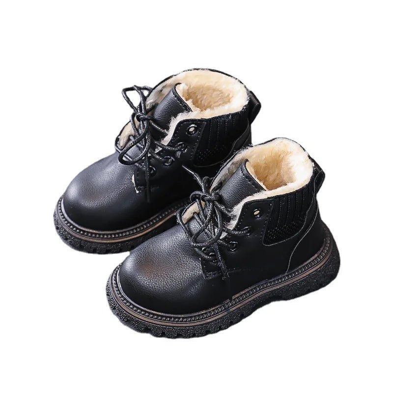 Cozy Plush Lining Children Snow Boots Anti-skid Soft