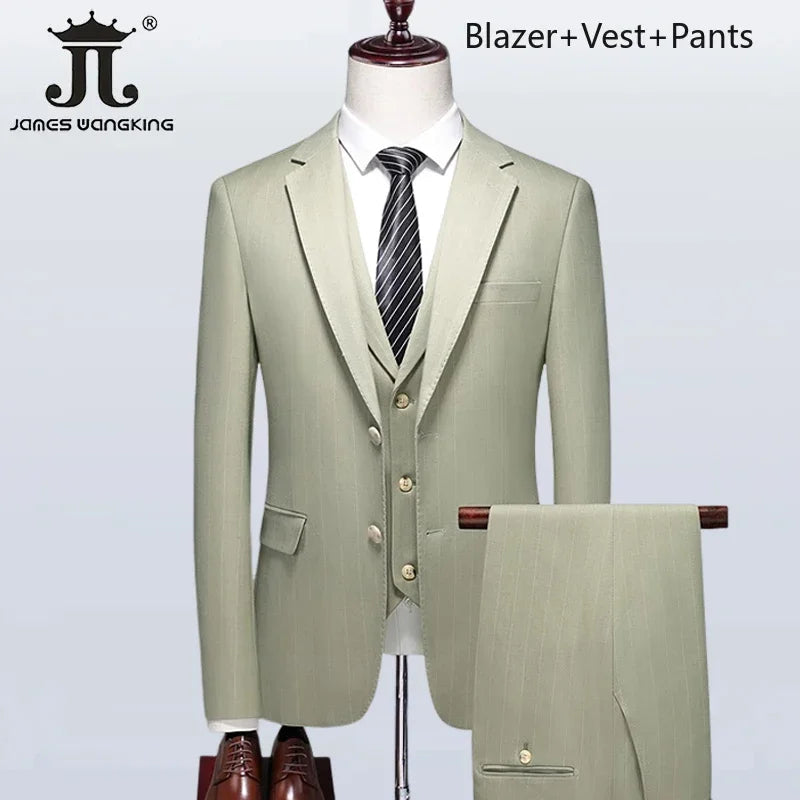 S-5XL ( Blazer + Vest + Pants )
