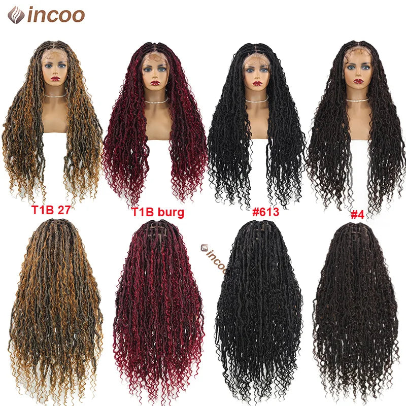 32" Synthetic Full Lace Front Wigs Locs Braided