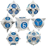 7pcs Solid Metal Dice Beautiful and Finely Crafted