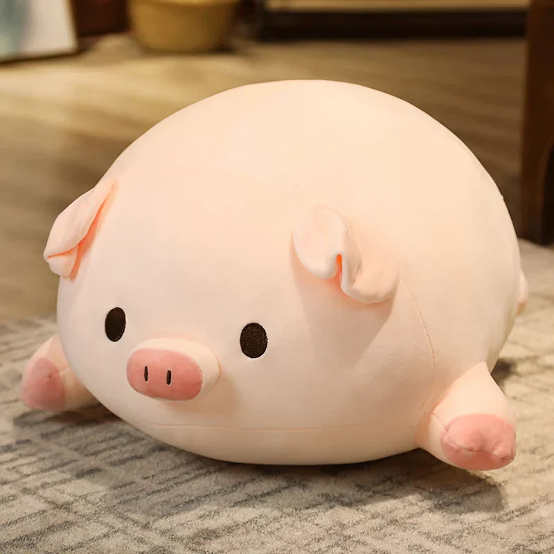 40/50/60/80cm Squish Pig Stuffed Doll Lying Plush Piggy