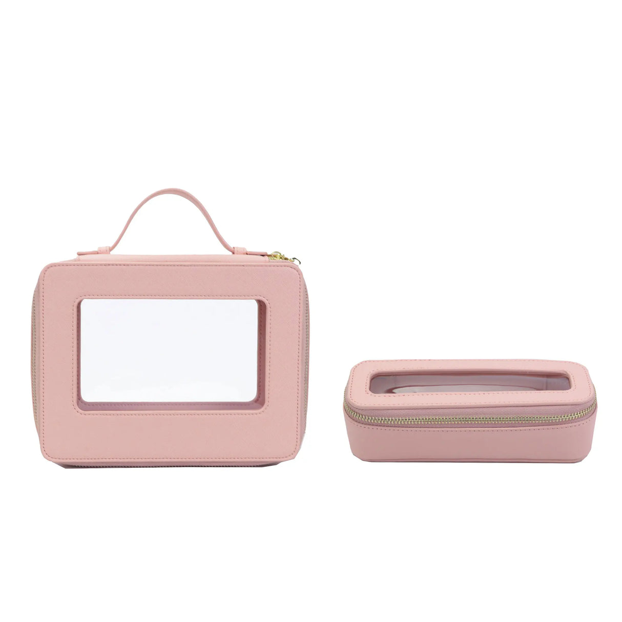Custom Genuine Leather Travel Cosmetic Bag Set Colorful