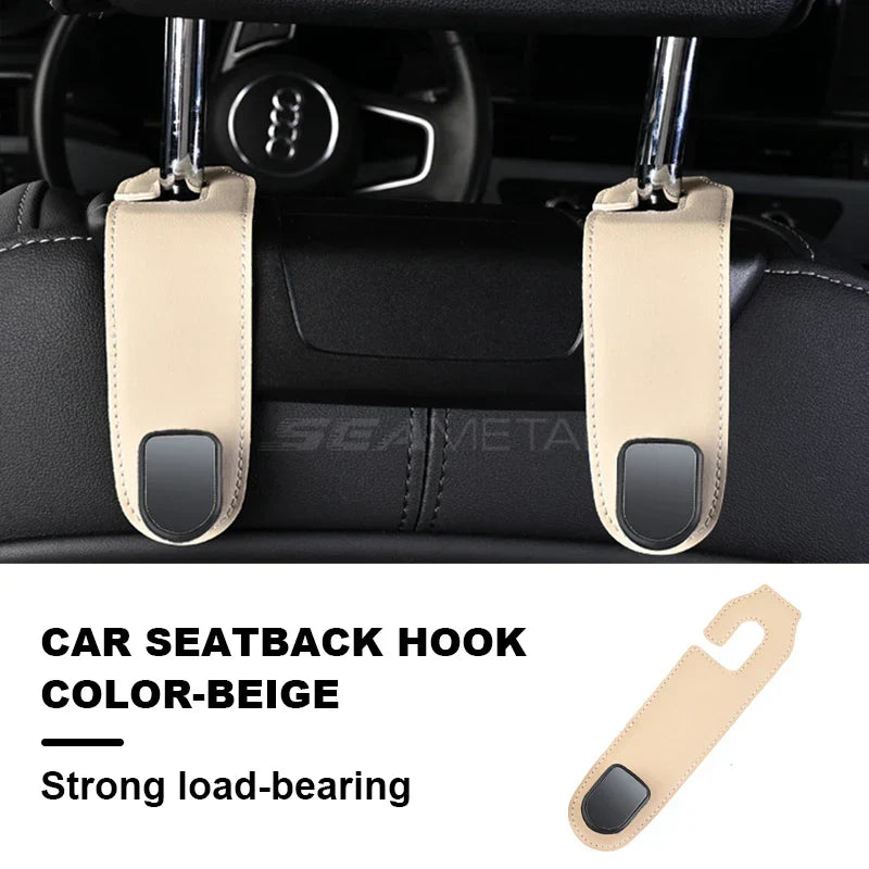 BLALION Car Seat Hook Hanger Hook Flip Leather