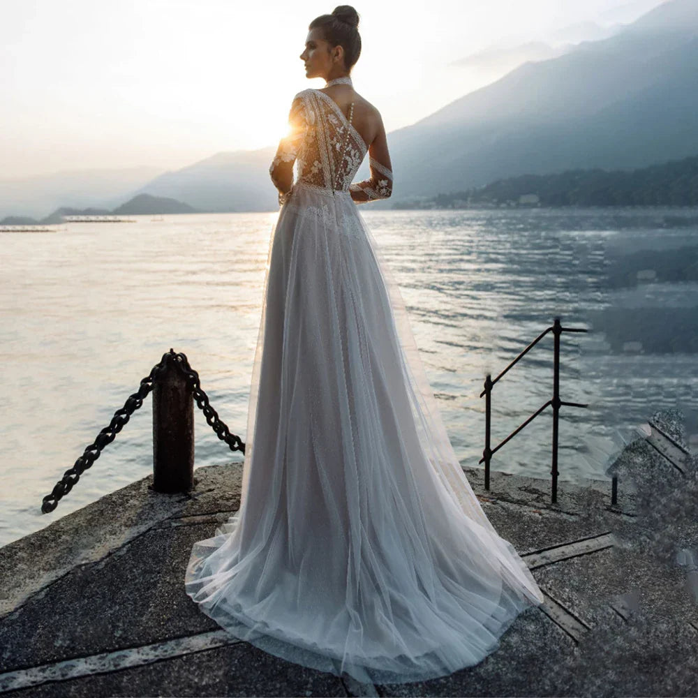 Beach A Line Boho Wedding Dress For Women