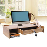 Wood Monitor Riser with Drawer Computer/Laptop/PC Stand