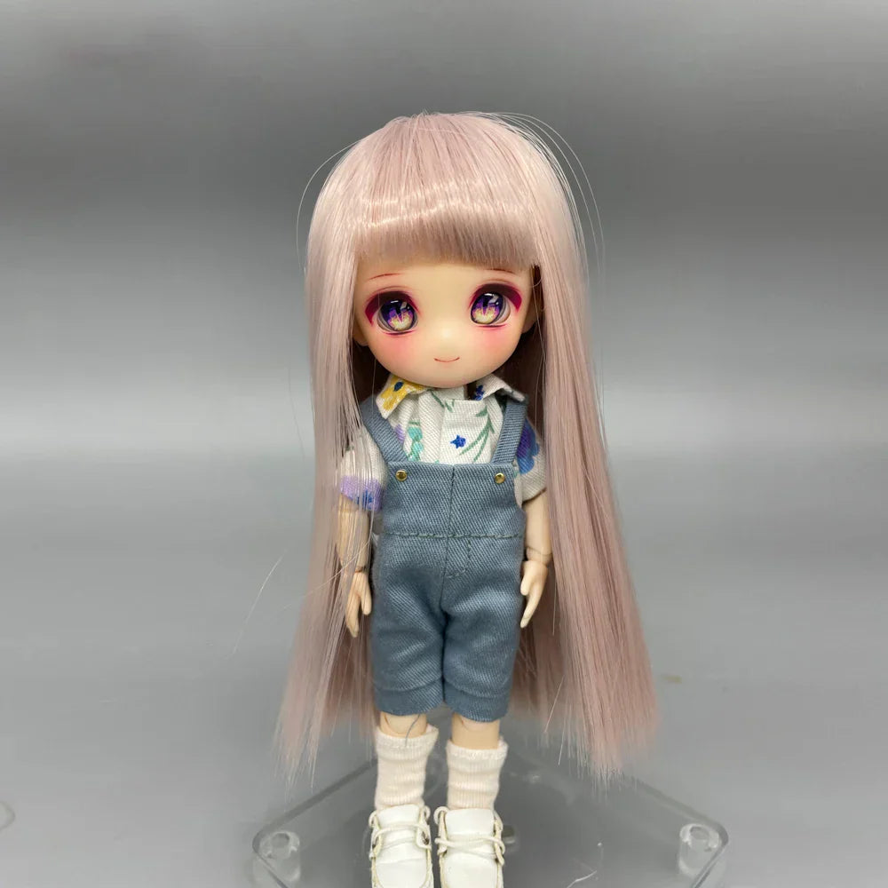 Ob11 Doll Wigs Soft Cute Braid Hair Bangs