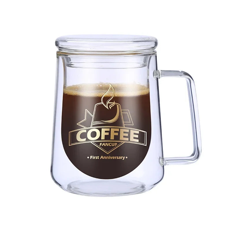 2023 New Simplicity Glass Cup Coffee Drinkware Insulation